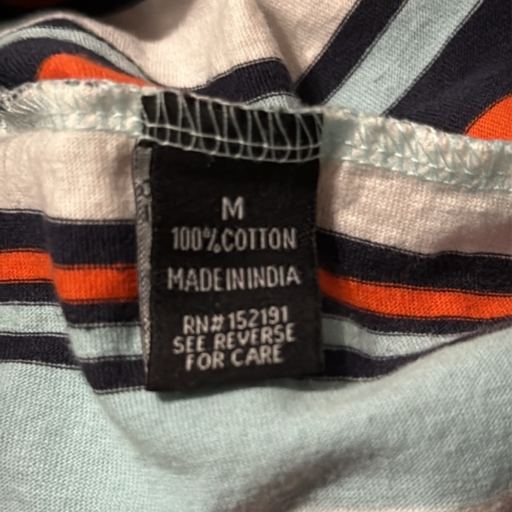 Vox Populi For the People 100% Cotton Legend Striped V-Neck T-Shirt, M - Picture 5 of 5